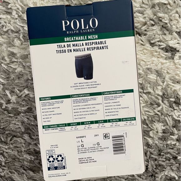 NIB Polo Ralph Lauren Men’s 3-Pack Breathable Mesh Boxer Briefs - Picture 4 of 6